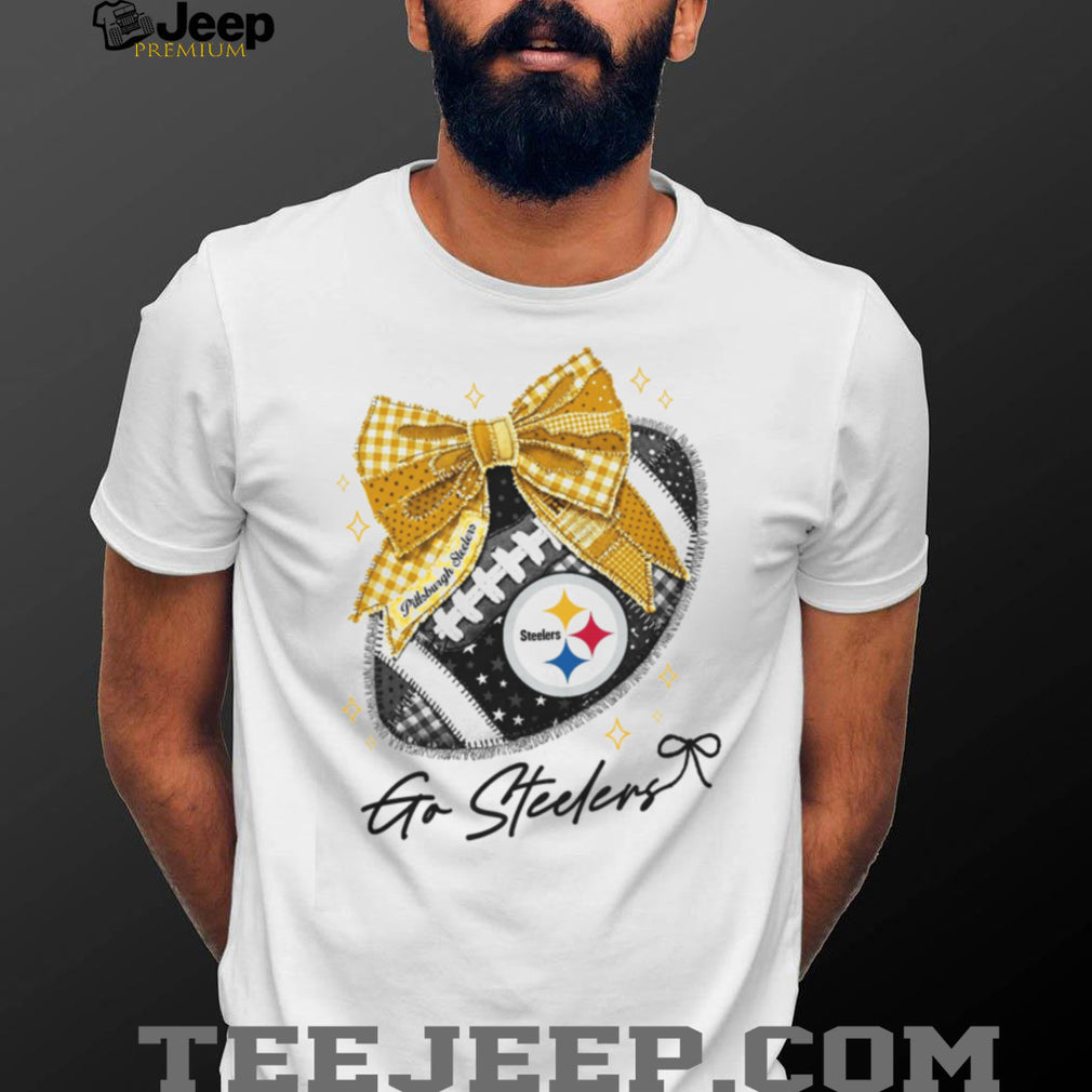 Pittsburgh Slers Gold Bow Coquette Football T Shirt