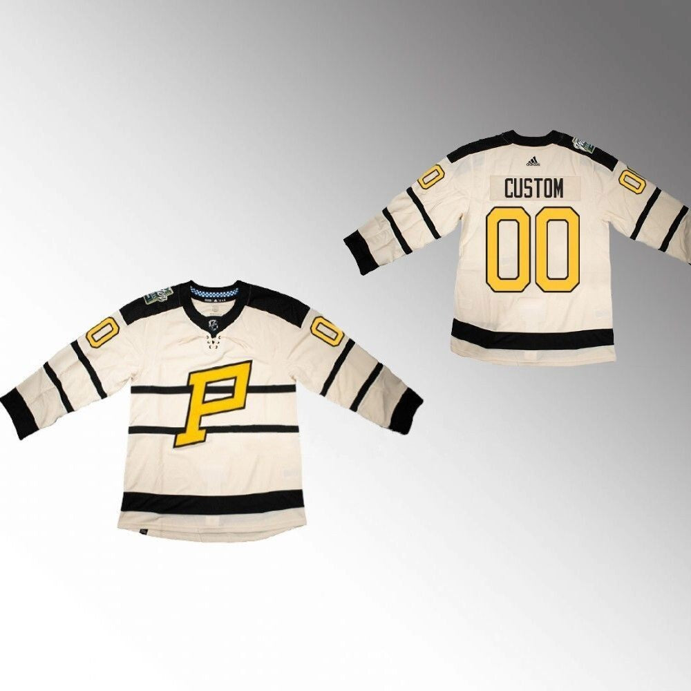 Pittsburgh Penguins #71 Evgeni Malkin 2023 Winter Classic Primegreen Cream Jersey Style 2