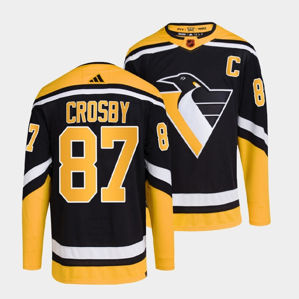Pittsburgh Penguins #87 sidney-crosby-black-2022reverse-retro-2.0-authentic-primegreen-jersey