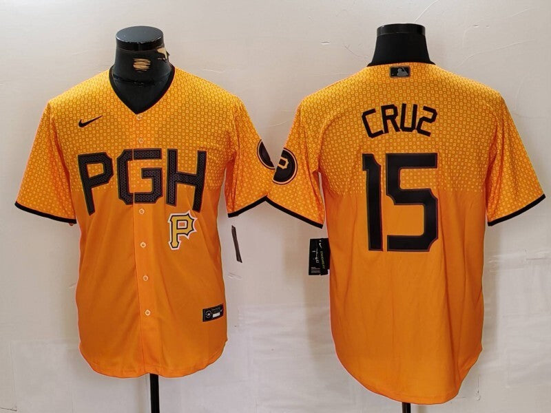 Pittsburgh Pirates #15 Oneil Cruz Pirates City Adult Style 1