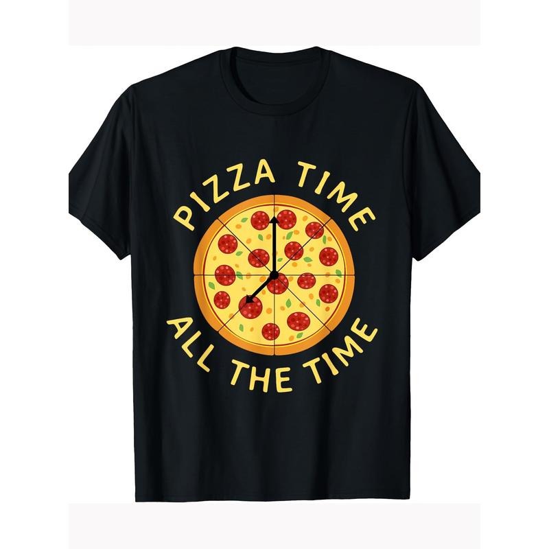 Pizza Time - Food Lover Foodie Tee 100% Cotton Tee Made in USA Hoodie, Sweatshirt | WearSparks.com