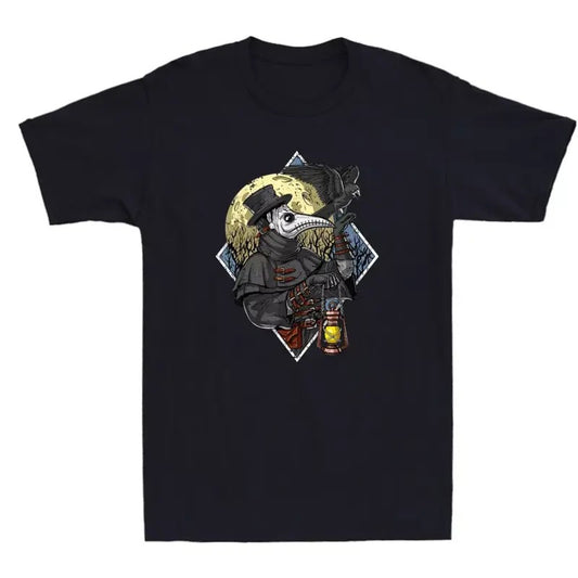 Plague Doctor Steampunk Raven Medieval Fantasy Gothic Vintage Men's T-Shirt Tee Menswear Top