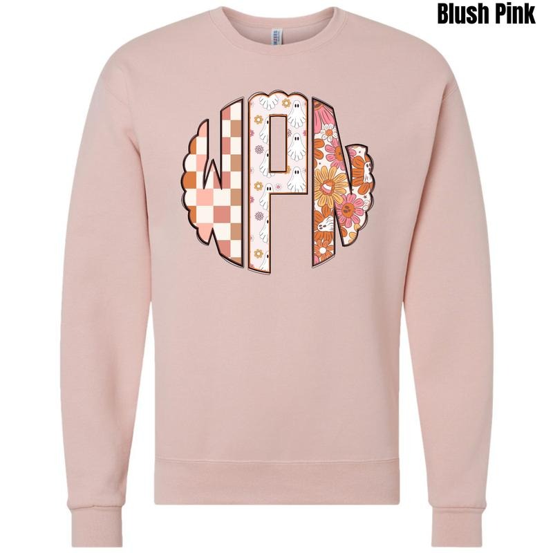 Plain Girly Halloween Monogram Sweatshirt 'NLB'