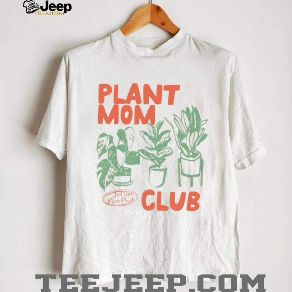 Plant Mom Club Oversized T Shirt Just One More Plant Retro Botanical Graphic (2)