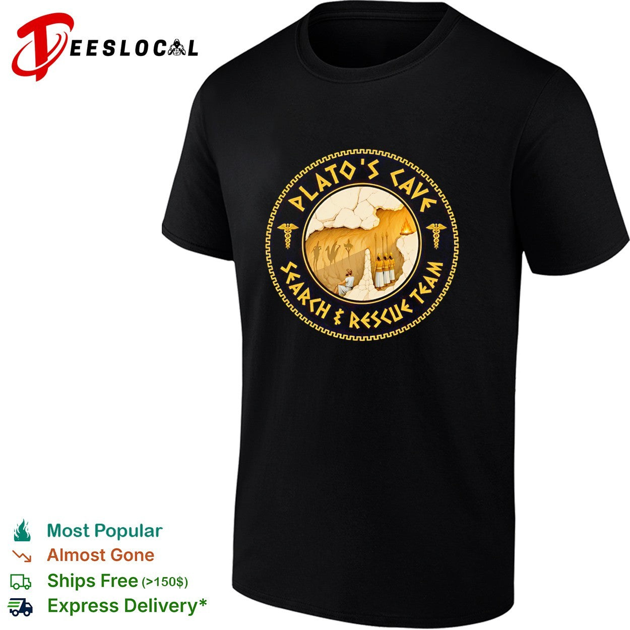 Plato’s cave search and rescue team philosophy shirt
