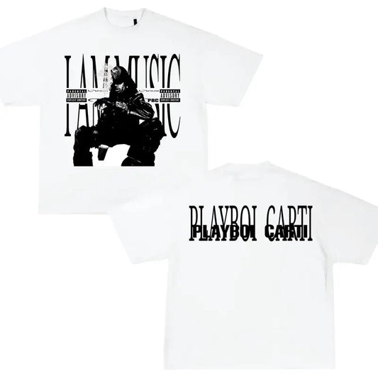 Playb0i Carti Vintage T-Shirt, Old School Rap, Oversized Washed High-Weight Unisex Shirt, Gift for Music Fans.