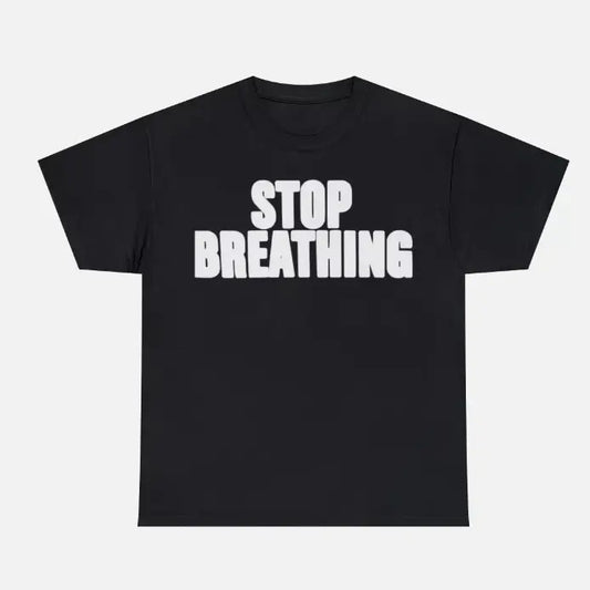 Playboi 'Stop Breathing' T-Shirt, Black Streetwear Tee, Unisex Cotton Shirt, Perfect for Rap Music Fans, Menswear Top,...