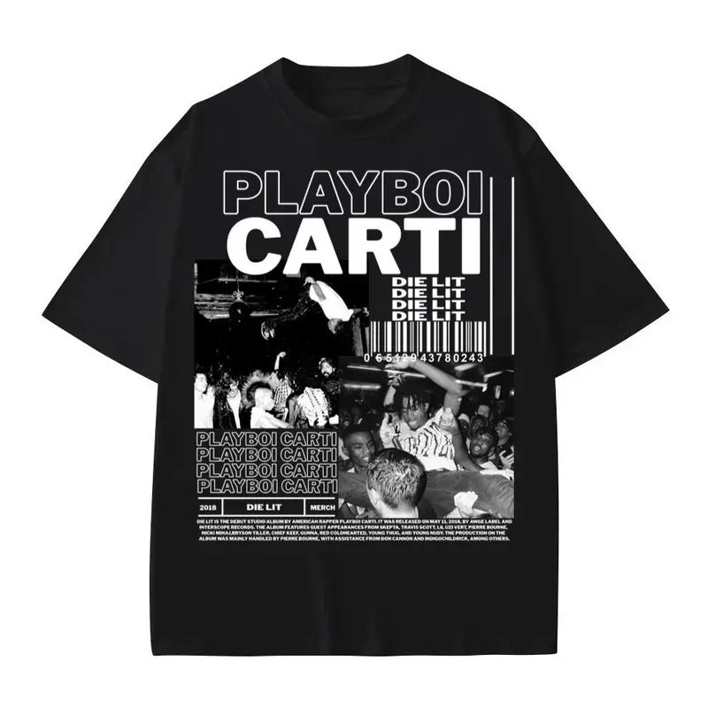 Playboi Carti Shirt, Vintage 90s style top clothing, Unisex graphic Streetwear shirts