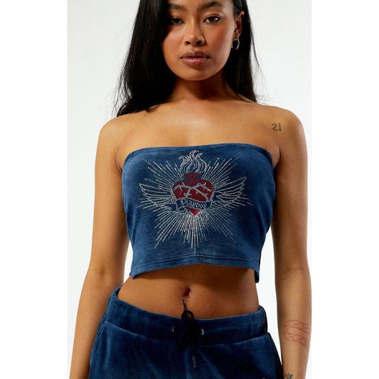 Playboy Women's By PacSun Velour Tube Top