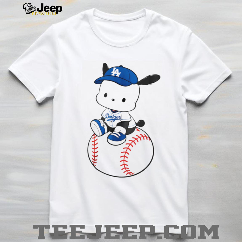 Pochacco LA Dodgers Baseball Mascot Graphic T Shirt