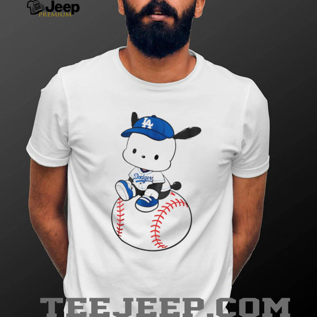 Pochacco LA Dodgers Baseball Mascot Graphic T Shirt