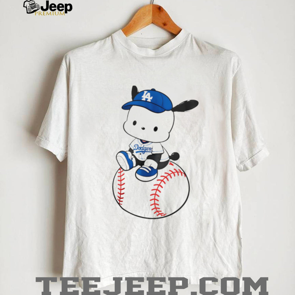 Pochacco LA Dodgers Baseball Mascot Graphic T Shirt