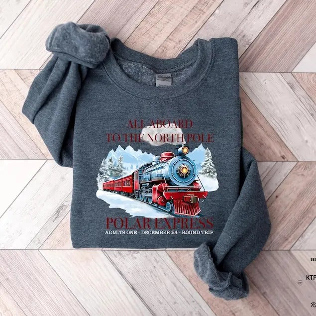 Polar Express Christmas Sweatshirt, Polar Express Ticket Hoodie, Christmas Holiday Sweater, Retro Christmas Sweatshirt, Christmas Gift  T-shirt, sweater and Hoodie