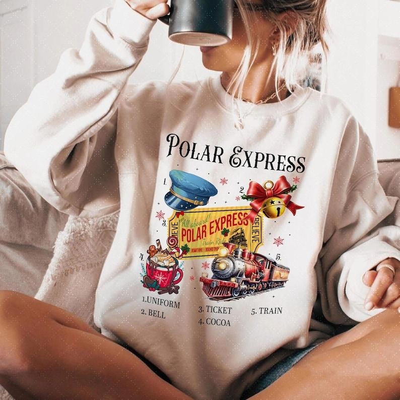 Polar Express Png, Polar Express Trip Shirt, Christmas Family Trip, Xmas Shirt, Merry Christmas Hoodie, All Aboard Polar Express Sweatshirt
