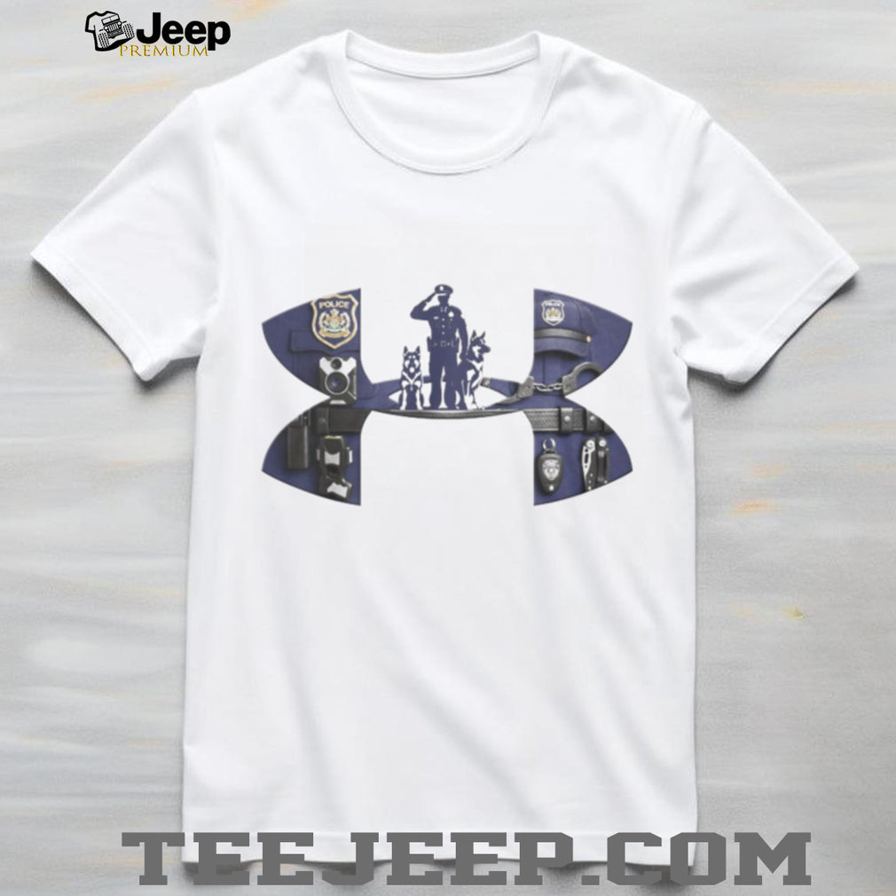 Police K9 Unit Officer Salute Support Logo Graphic T Shirt