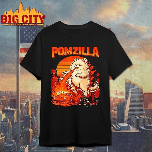 Pomzilla Pomeranian Dog Monster Pom Dog Lover Shirt