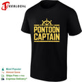 Pontoon captain ship wheel shirt