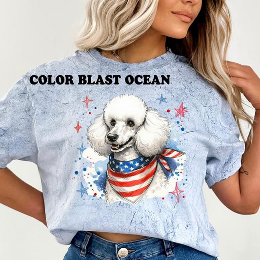 Poodle Patriotic Dog Shirt ~ Unisex Apparel Relaxed Fit Printed In The USA Clothing Womenswear Casual Comfort Cotton Top Athletic Boho Chic