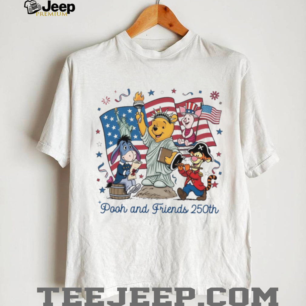 Pooh and Friends 250th USA Patriotic Statue of Liberty Shirt