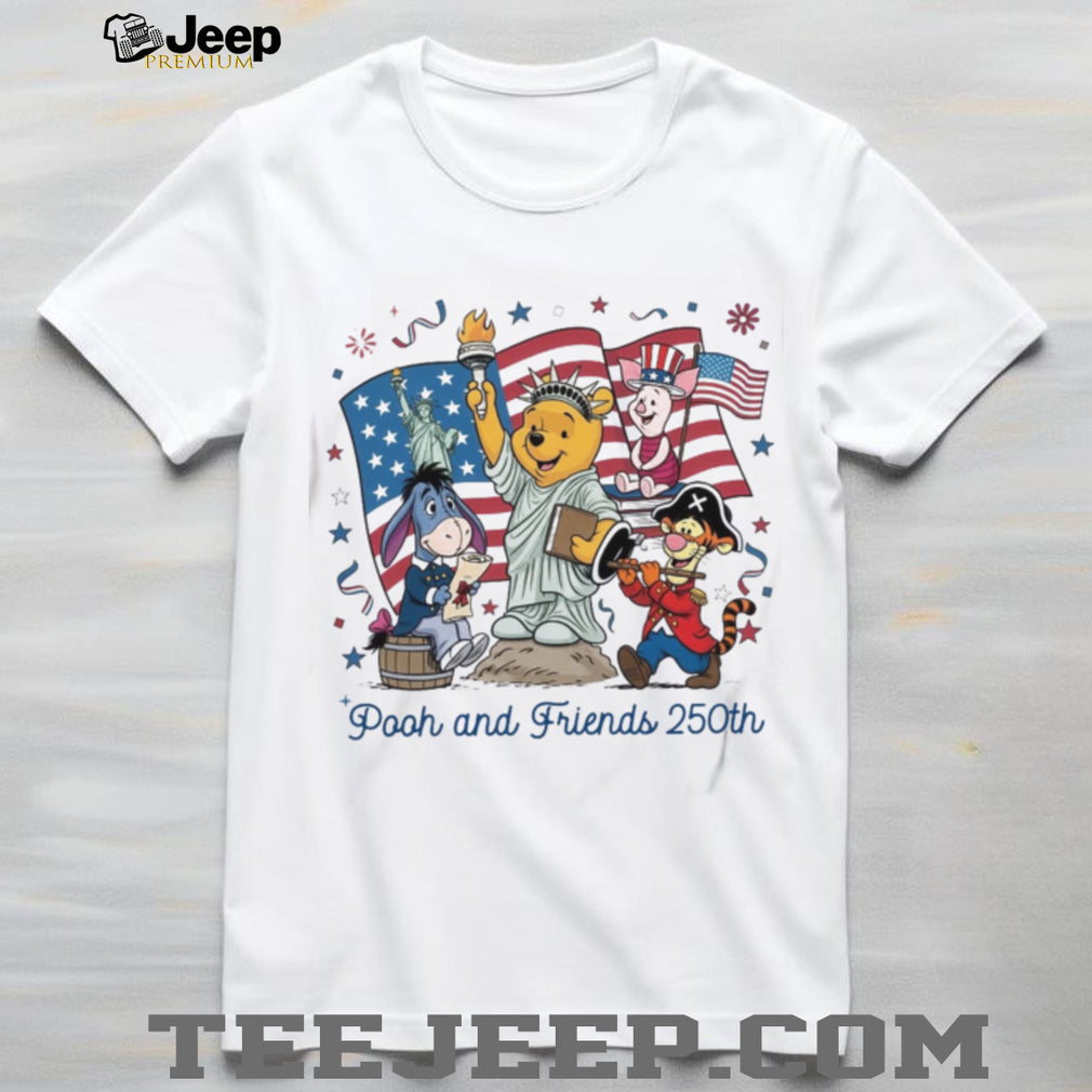 Pooh and Friends 250th USA Patriotic Statue of Liberty Shirt