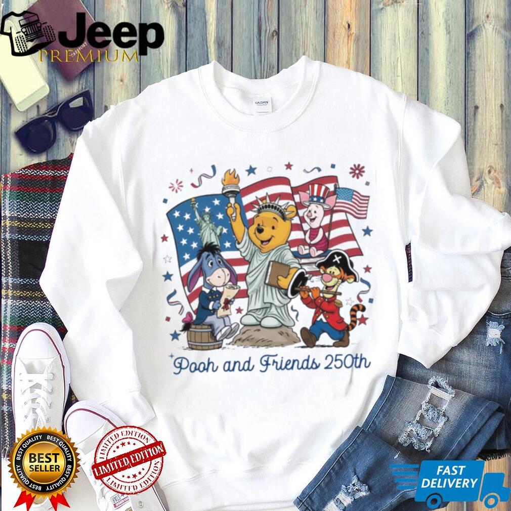 Pooh and Friends 250th USA Patriotic Statue of Liberty Shirt