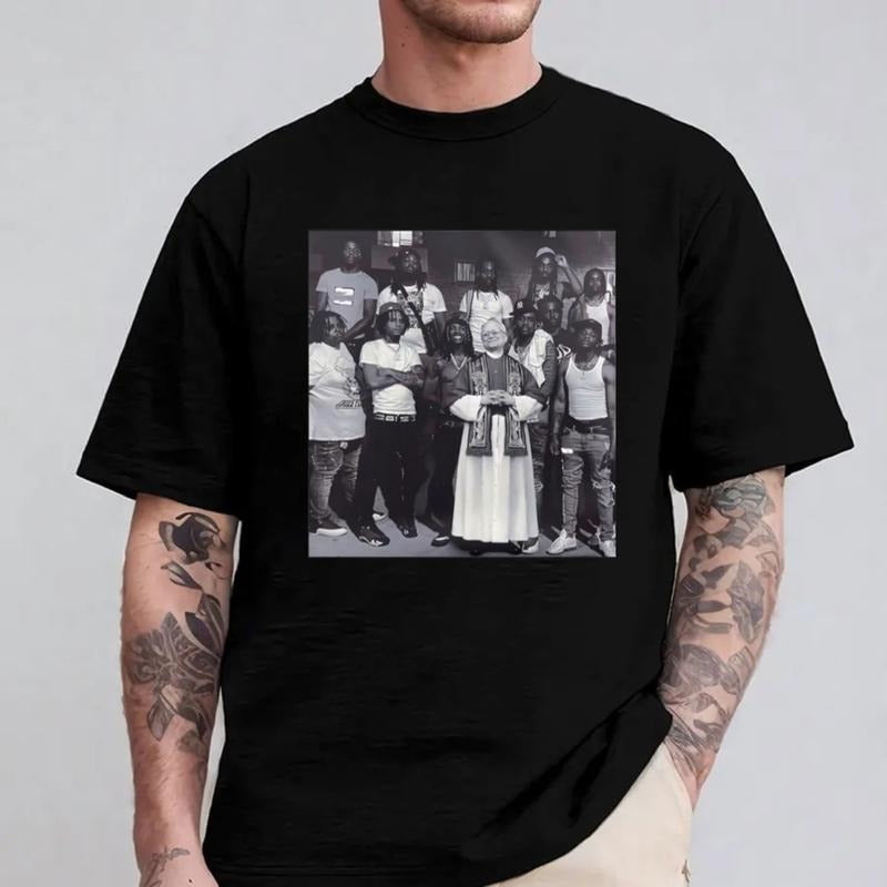 Pope From Oblock Shirt, First American Pope, Pope Back to Da Hood, Vintage Graphic Shirt for Women, for Men  Cotton Top