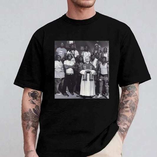 Pope From Oblock Shirt, First American Pope, Pope Back to Da Hood, Vintage Graphic Shirt for Women, for Men  Cotton Top