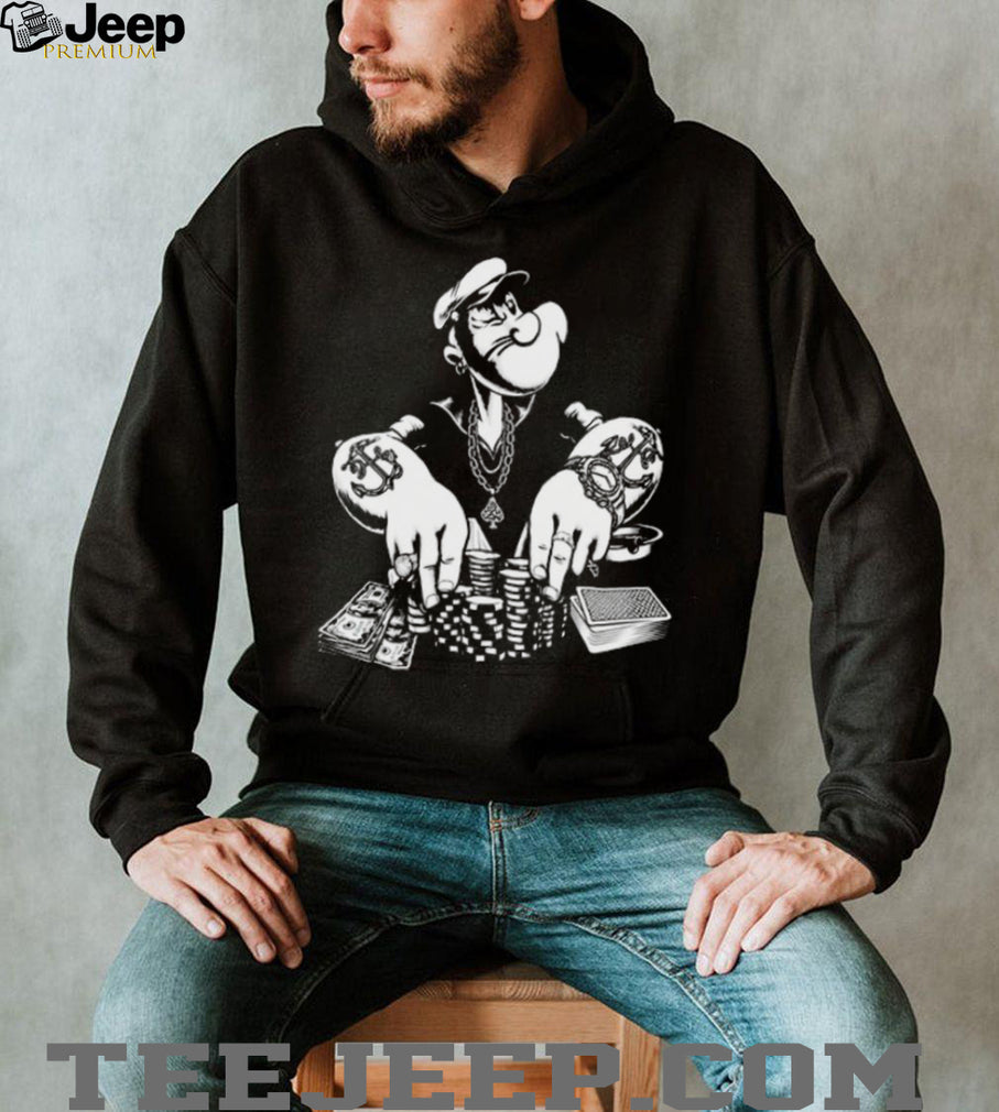 Popeye Sailor Casino Gambler Poker Chips Money T Shirt