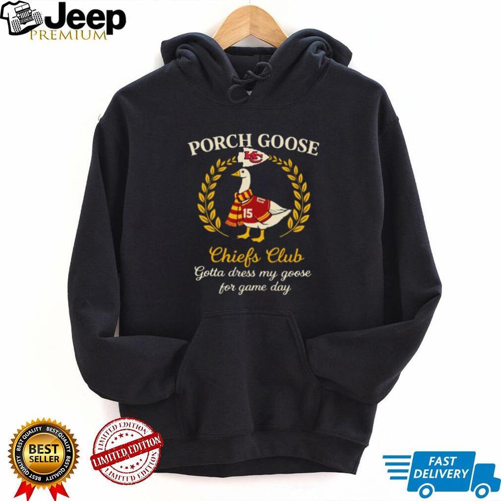 Porch Goose Chiefs Club Game Day Scarf and Jersey T Shirt