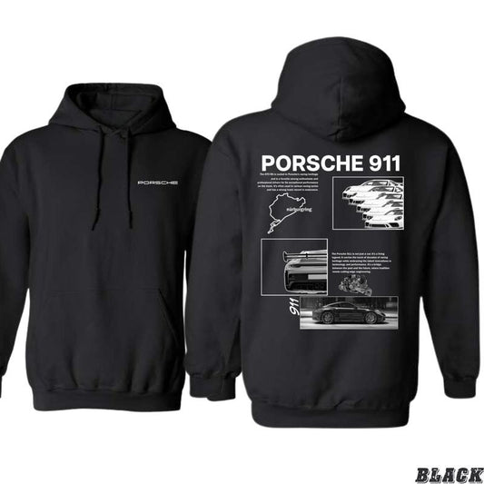 Porsche 911 Design - Automotive Enthusiast Hoodie - Sleek and Sporty Style Menswear Sweaters