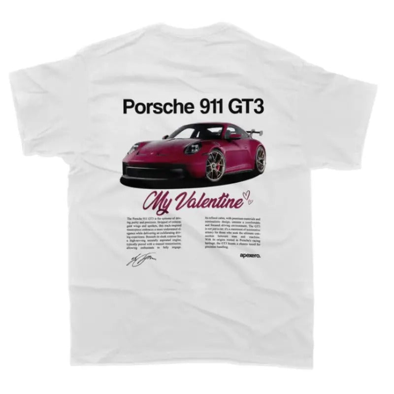 Porsche 911 GT3 "Valentine Edition" T-shirt, Sport Car Tshirt, Porsche Merch,  Sport Car Graphic Tee, Gift For Him, Gift For Her, Gift For Fan Menswear Top Underwear Streetwear