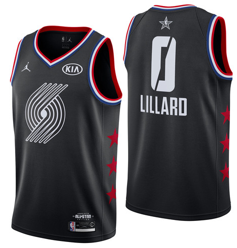 Portland Trail Blazers #0 Damian Lillard 19 All-Star Trail Blazers 0 Black