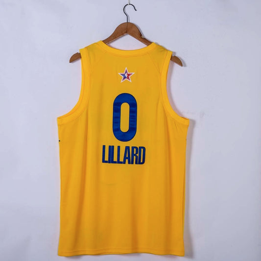 Portland Trail Blazers #0 Lillard 2021 All-Star 0 # Yellow Style 1