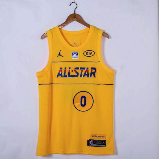 Portland Trail Blazers #0 Lillard 2021 All-Star 0 # Yellow Style 2