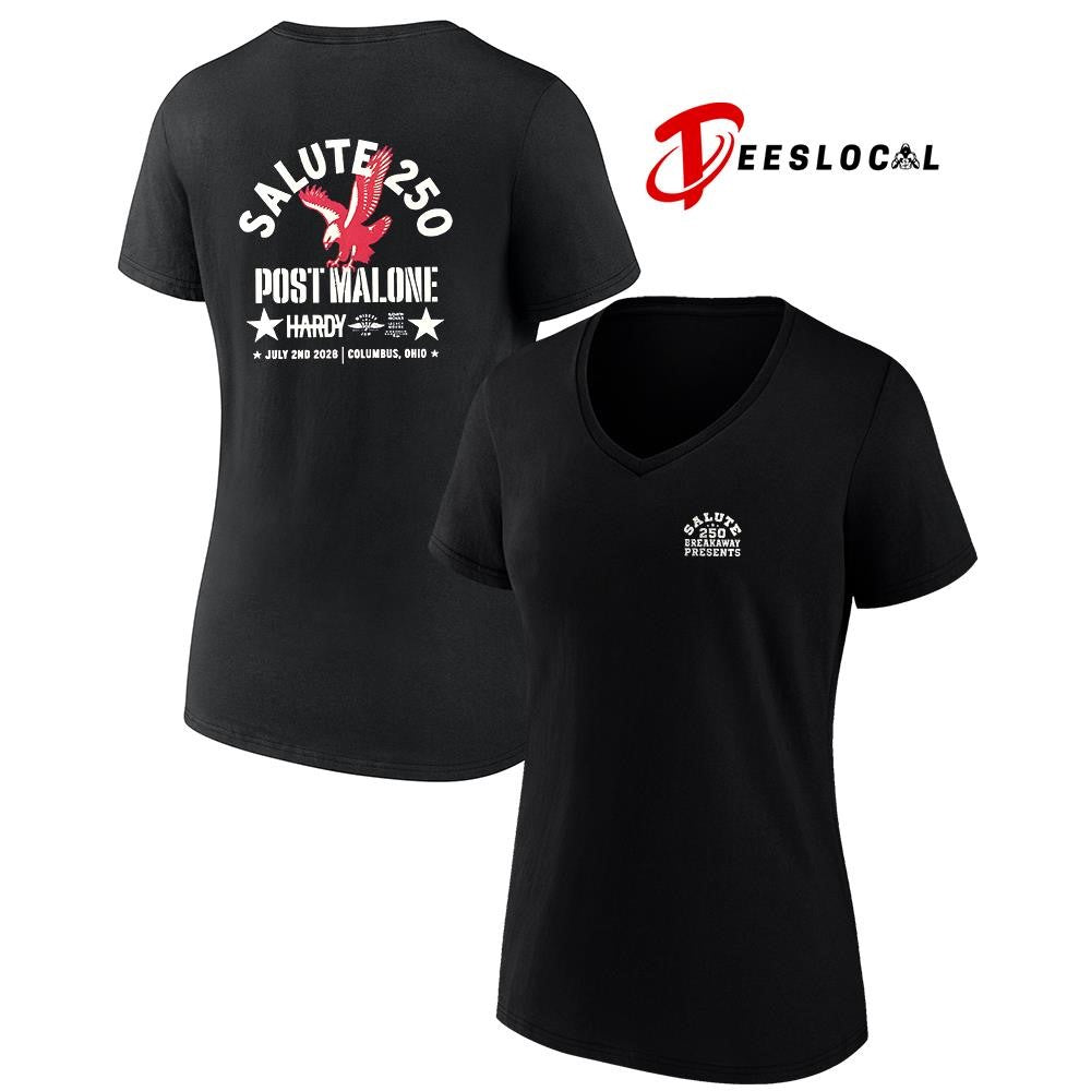 Post Malone X Hardy Salute 250 for show in Columbus Ohio Historic Crew stadium shirt