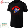 Postman running delivering mail I know where you live shirt