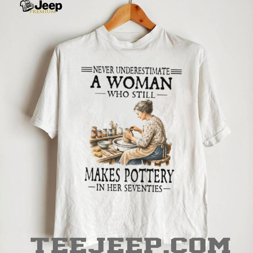 Pottery Woman Seventies Crafting Hobby Gift Shirt