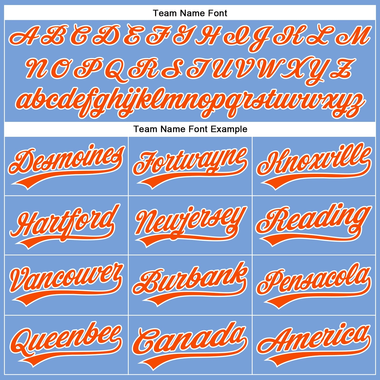 Custom Powder Blue Orange-White Authentic Baseball Jersey