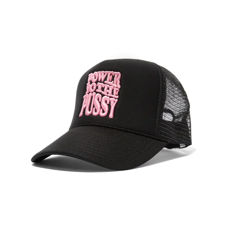 Power to the P Hat - Unisex Trucker Hat for Women Empowerment