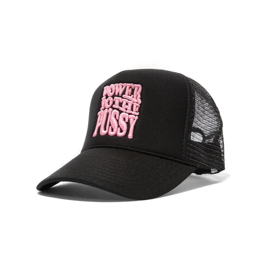 Power to the P Hat - Unisex Trucker Hat for Women Empowerment