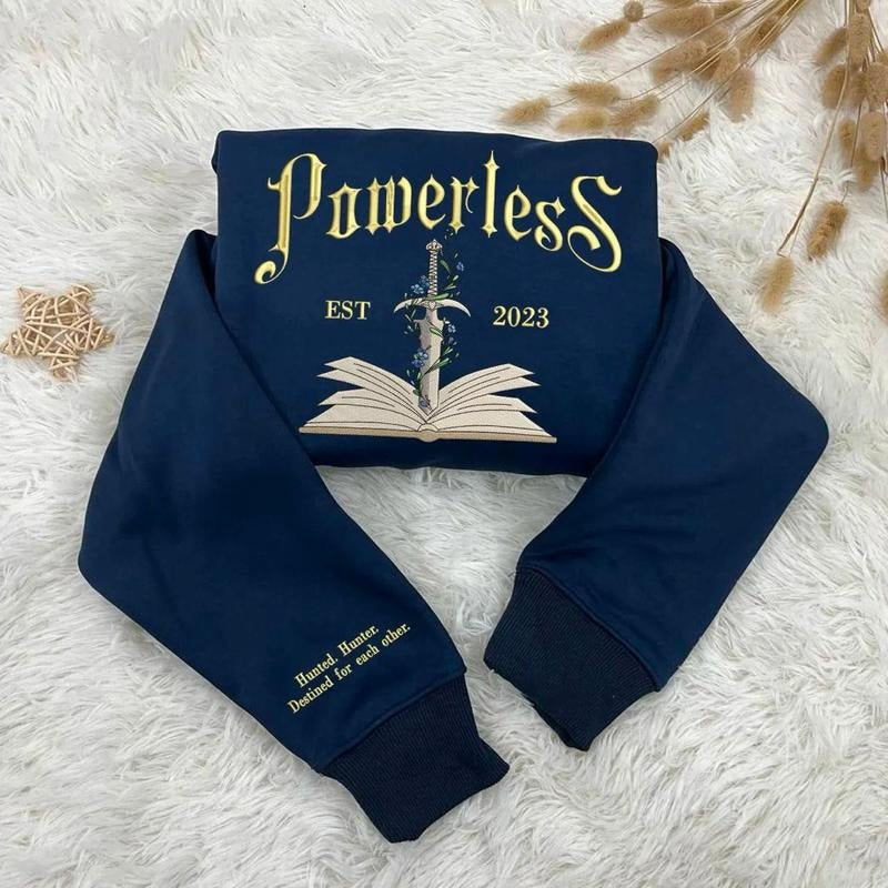 Powerless Series Lauren Roberts Embroidered Sweatshirt, Kai & Paedyn Shirt, Powerful Book Shirt, Fantasy Bookish Hoodie, Powerless Sweatshirt