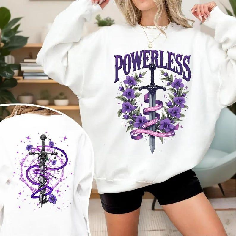 Powerless Sweatshirt, Vicious Little Thing Powerless T-Shirt, Kai Azer Hoodie, Paedyn Gray, Reckless Book, Lauren...