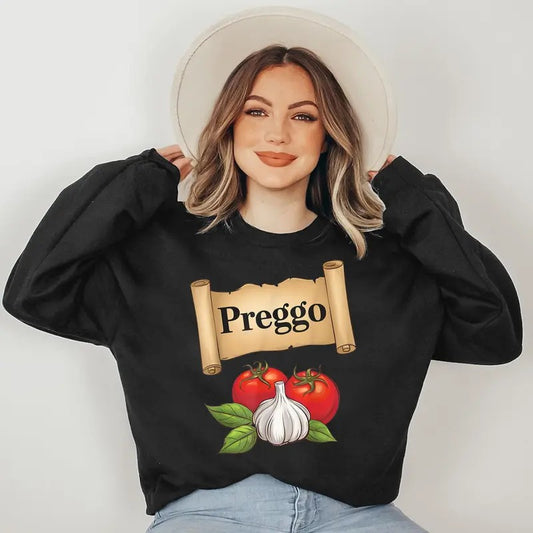 Preggo Sauce Cute and Funny Pregnancy Announcement Sweatshirt
