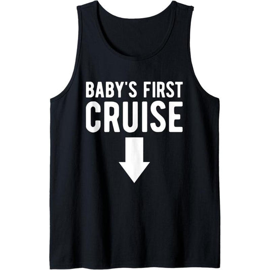 Pregnancy Cruise Outfit Mom To Be Cruise Funny Pregnancy Tank Top made in usa