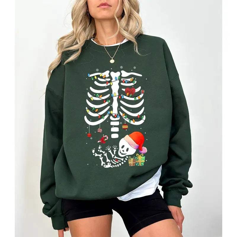 Pregnant Christmas Sweatshirt, Pregnancy Announcement Shirt, New Mom Christmas Shirt, Baby Reveal Shirt, Christmas Gifts For New Mom