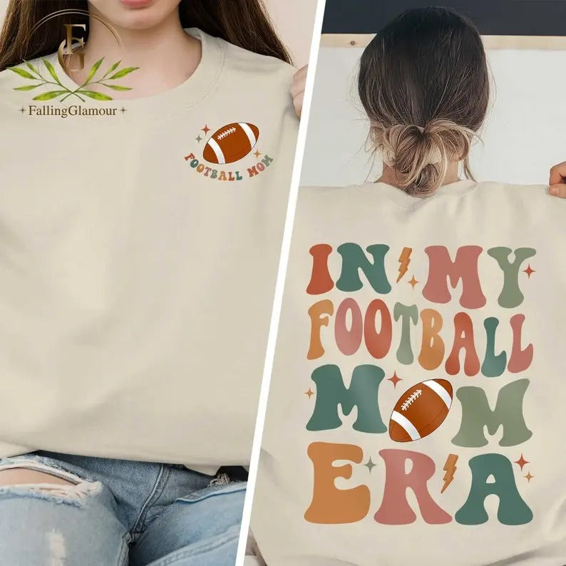 Premium  Football Mom Shirt, In My Football Mom Era, Football Mama Shirt, Sport Mom Tee, Football Lover, Game Day, Fall Shirt, Football Season Shirt