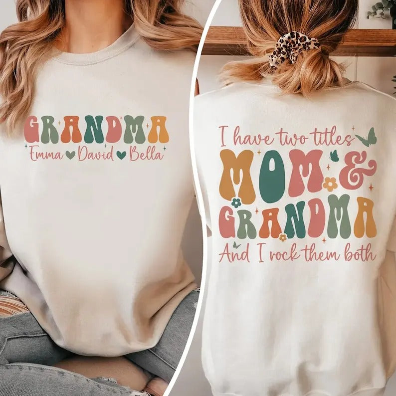 Premium  Grandma Sweatshirt, Personalized Grandma Sweashirt, Grandma Gifts, Gifts For Grandma, Grandma Club Sweat, Mom...