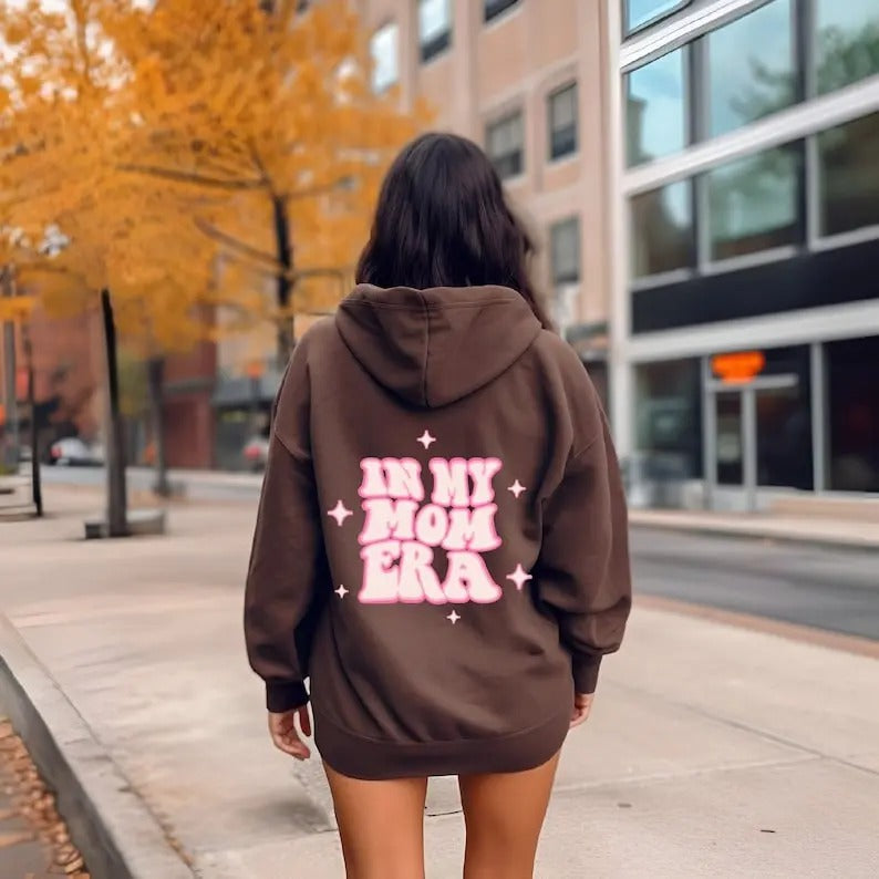 Premium  In My Mom Era Hoodie, Mother's Day Shirt, Mom Birthday Sweatshirt, Mom Lover Shirt, Grandmom Sweater, Gift For Mom