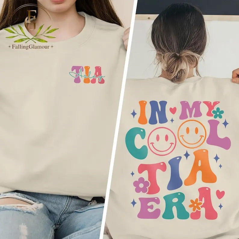 Premium  In My Tia Era Sweatshirt, Tia Sweatshirt, Cool Auntie Sweatshirt, Aunt Shirt, New Tia Gift, Tia To Be Shirt,...