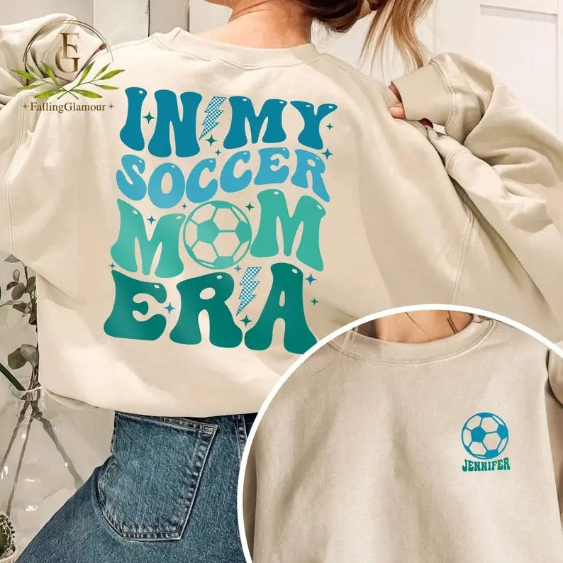 Premium  Personalized In My Soccer Mom Era Tshirt, Soccer Mom Tee, Game Day Shirt, Sport Mom Era Shirt, Trendy Mama Shirt, Soccer Mom sweatshirt